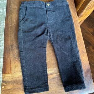 First Wave Black Corduroy Kids Bottoms